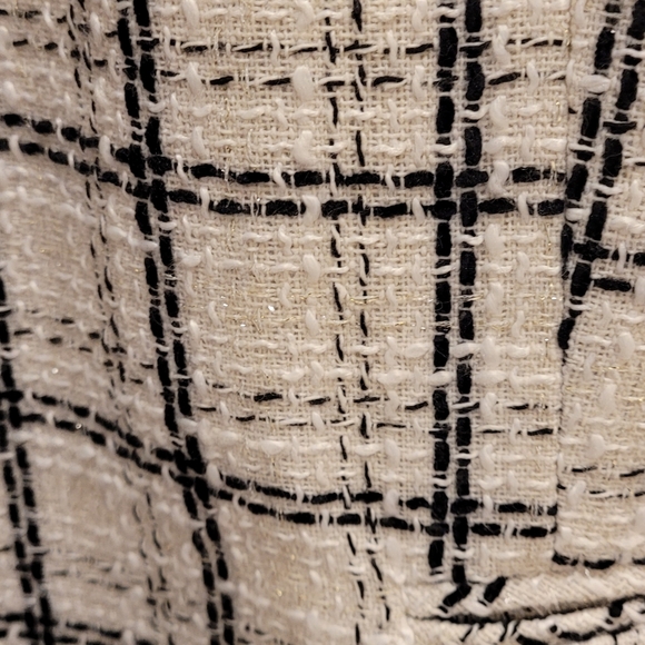 NWT Annie klein suit jacket white & black plaid w/silver sparkles size XL - Picture 7 of 9